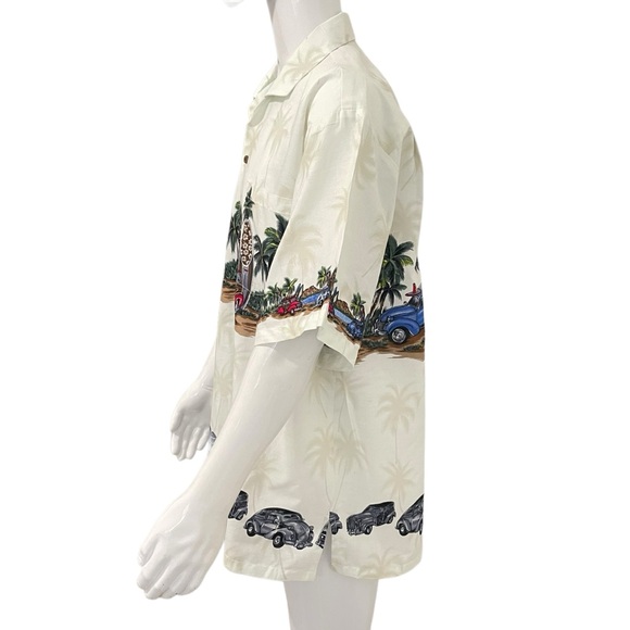 GOHAWAII Hawaii Men's Size XXL Short Sleeve Shirt Vintage Cars Surfboard Beach - Picture 4 of 12